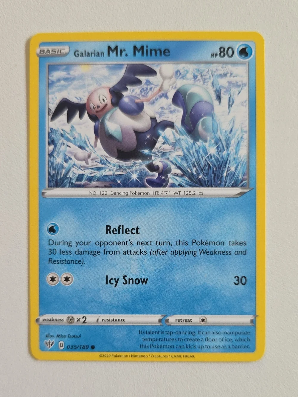 Pokemon Galarian Mr. Mime Card